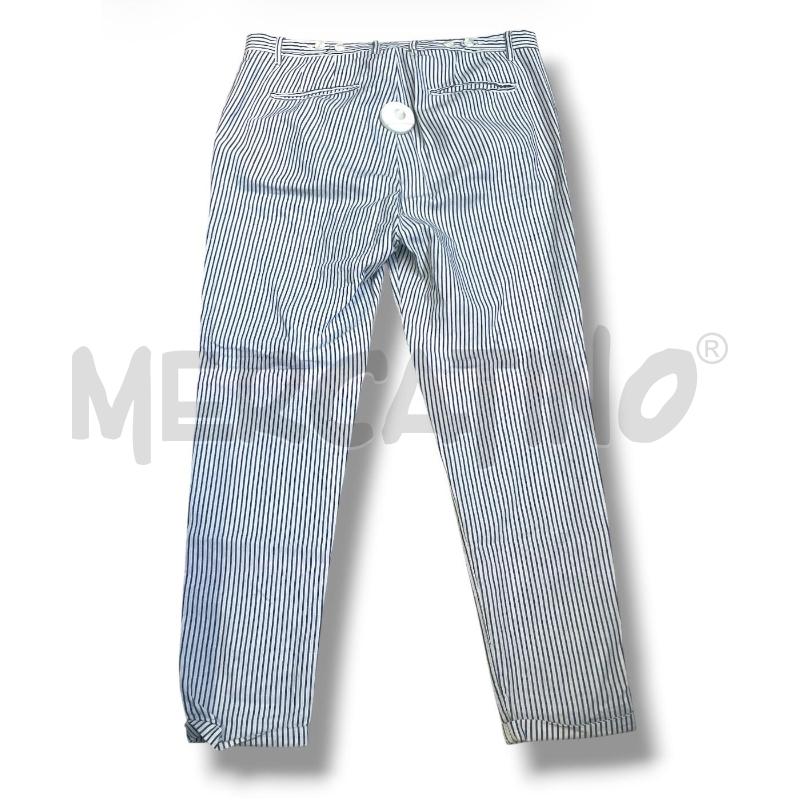 PANTALONE UOMO INTELLIGENT BIANCO RIGHE BLU | Mercatino dell'Usato Rivoli 2
