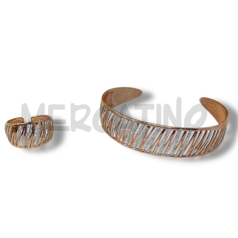 PARURE ANELLO BRACCIALE STROILI ROSEGOLD  | Mercatino dell'Usato Rivoli 1