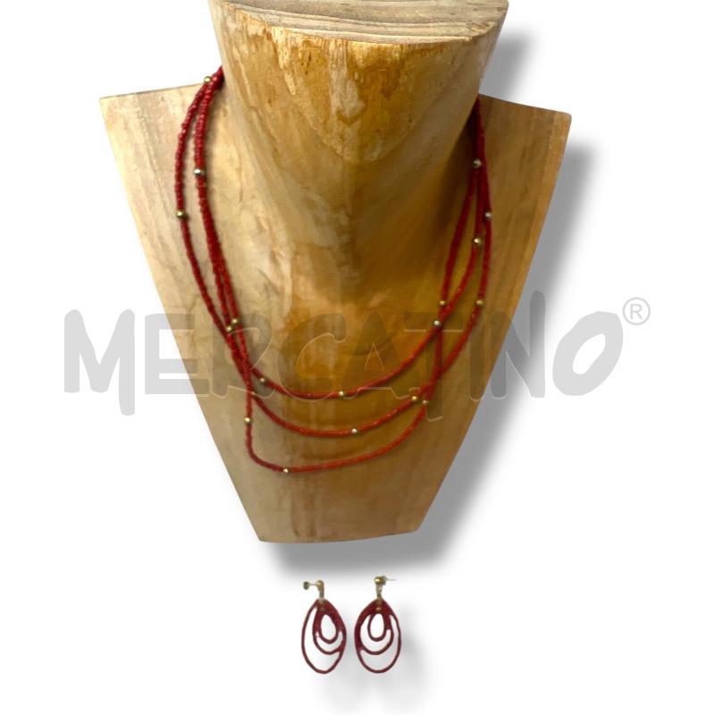 PARURE ARG 925 CORALLO ORECCHINI COLLANA | Mercatino dell'Usato Rivoli 2