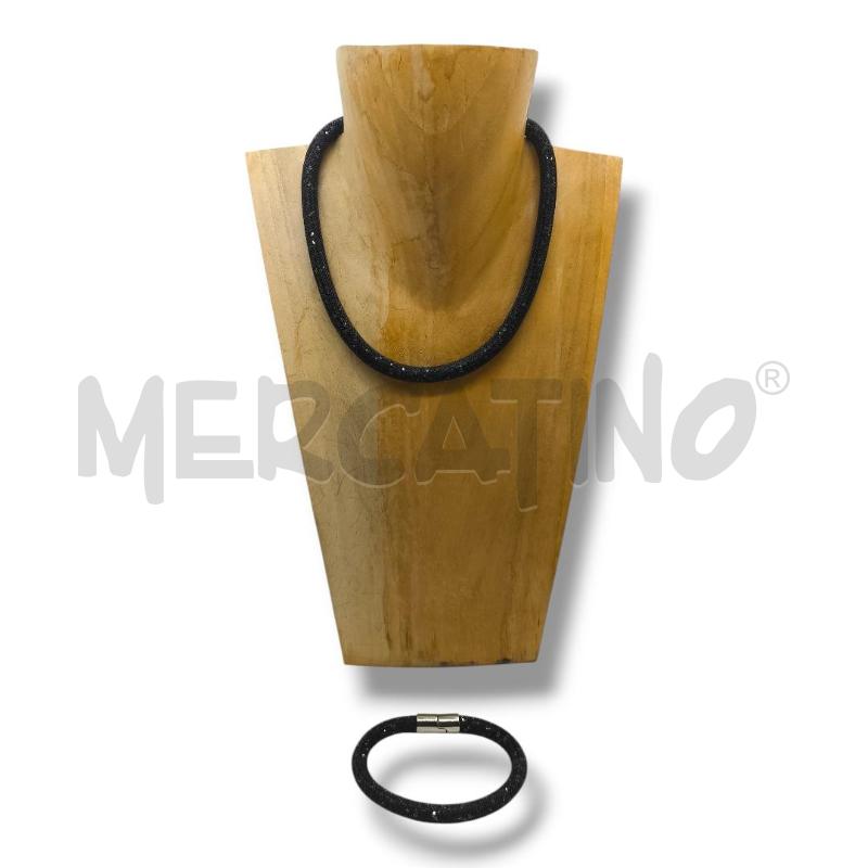 PARURE SWAROVSKI STARDUST NERA BRILL BRACCIALE + GIROCOLLO | Mercatino dell'Usato Rivoli 1
