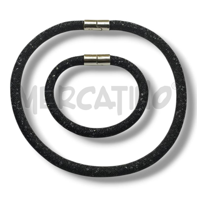PARURE SWAROVSKI STARDUST NERA BRILL BRACCIALE + GIROCOLLO | Mercatino dell'Usato Rivoli 2