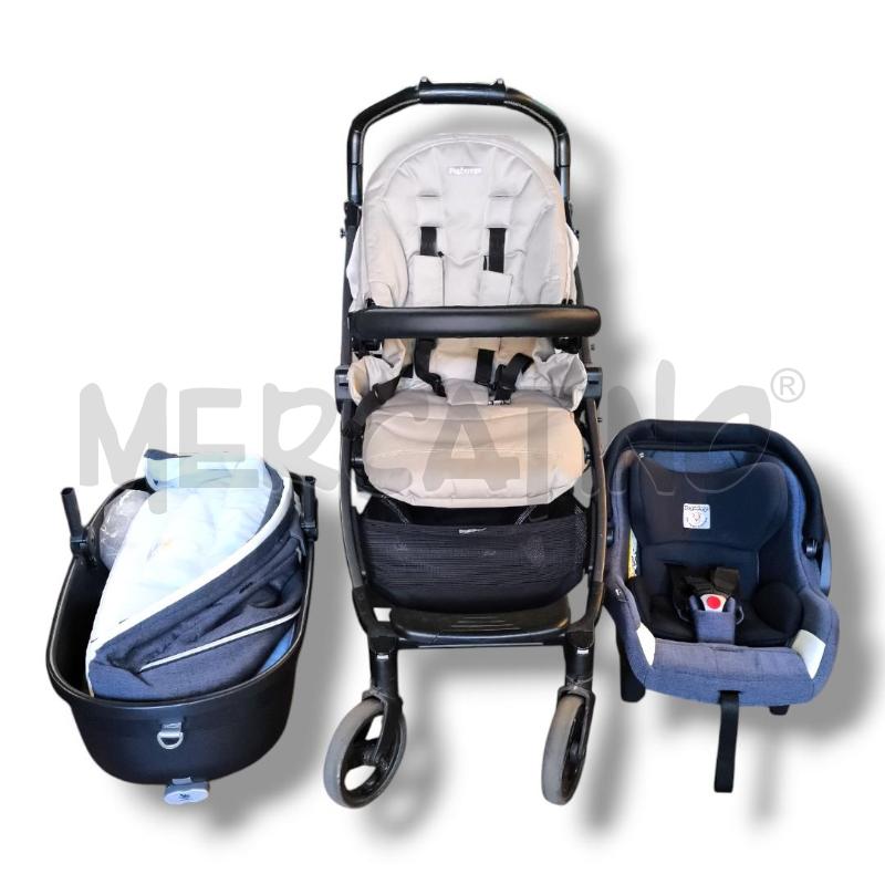 PASSEGGINO TRIO PEG PEREGO 51 DENIM / BEIGE | Mercatino dell'Usato Rivoli 1