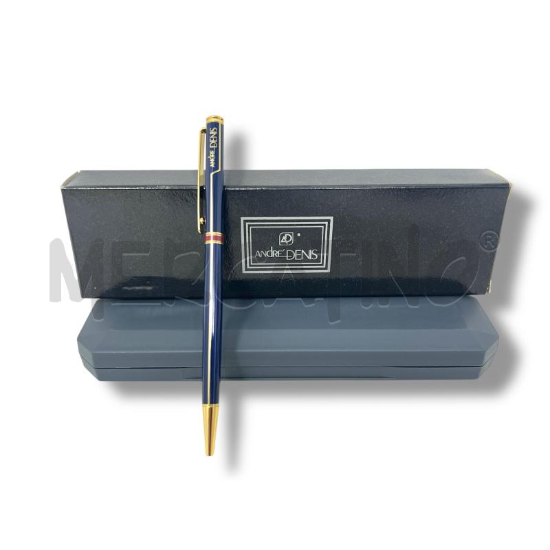 PENNA A SFERA ANDRE DENIS BLU ANELLINO ROSSO | Mercatino dell'Usato Rivoli 1
