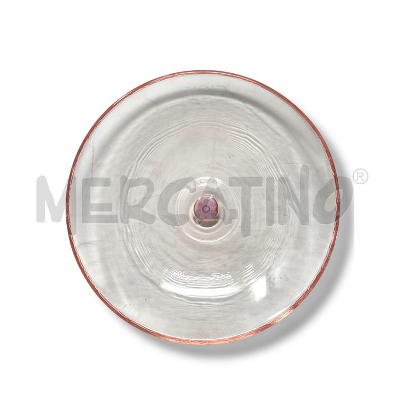 PIATTINO MURRINA VETRO ROSA 12 CM | Mercatino dell'Usato Rivoli 1
