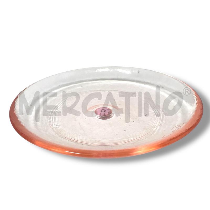 PIATTINO MURRINA VETRO ROSA 12 CM | Mercatino dell'Usato Rivoli 3