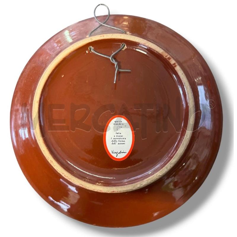 PIATTO 18.5CM VERZOLINI PAESAGGIO ROSSO CERAMICA DECORATA | Mercatino dell'Usato Rivoli 2