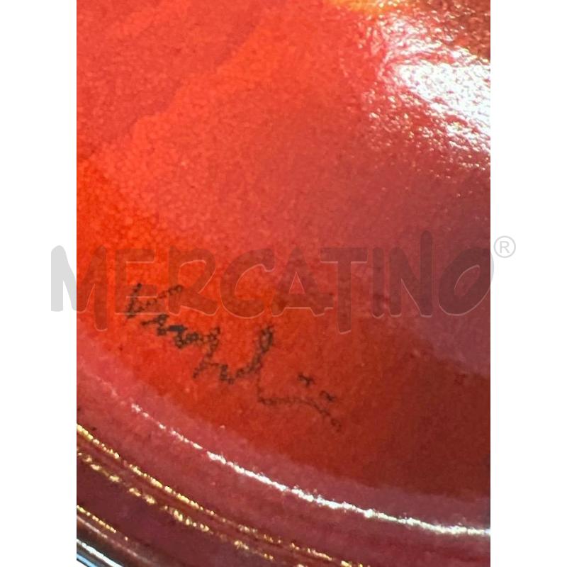 PIATTO 18.5CM VERZOLINI PAESAGGIO ROSSO CERAMICA DECORATA | Mercatino dell'Usato Rivoli 3
