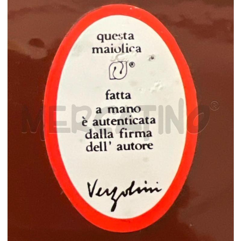 PIATTO 18.5CM VERZOLINI PAESAGGIO ROSSO CERAMICA DECORATA | Mercatino dell'Usato Rivoli 4