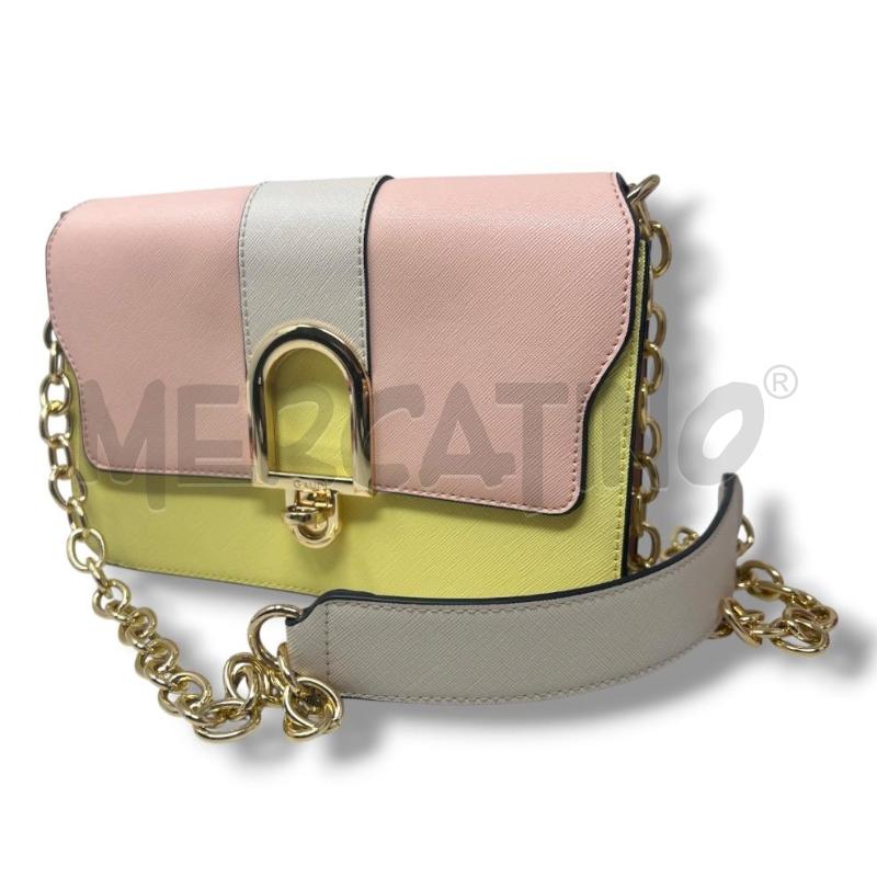 POCHETTE GAUDI ROSA GIALLO TRACOLLA CATENA | Mercatino dell'Usato Rivoli 2