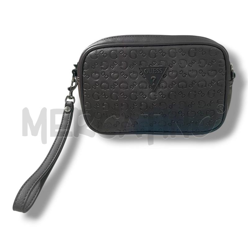 POCHETTE GUESS MARRONE SCURO LOGO RILIEVO | Mercatino dell'Usato Rivoli 1