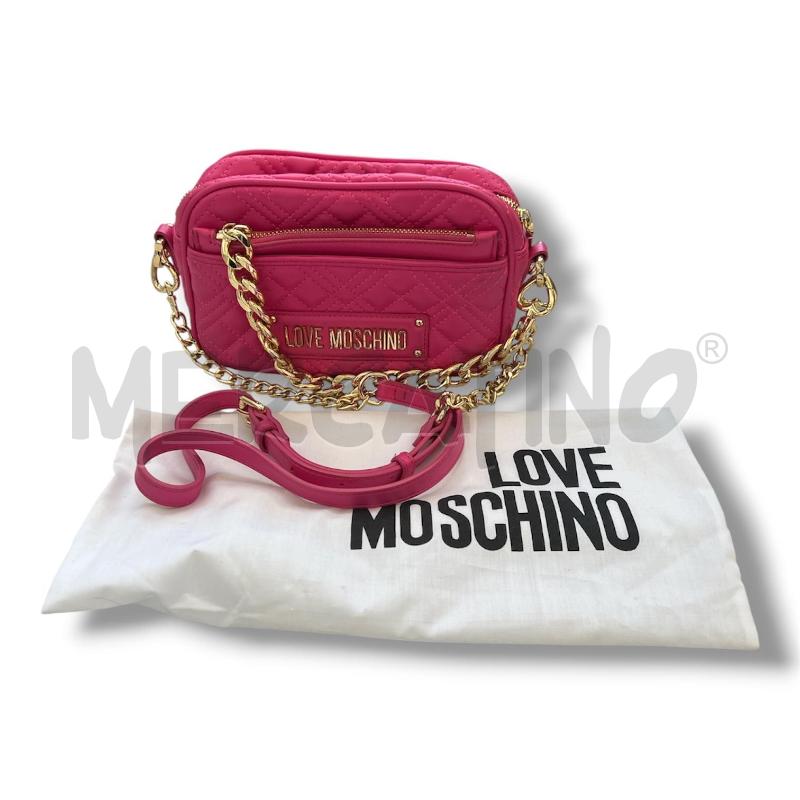 POCHETTE LOVE MOSCHINO FUCSIA TRAPUNTATO  | Mercatino dell'Usato Rivoli 1