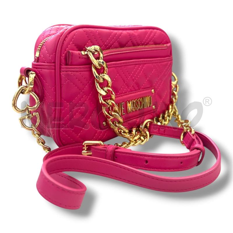 POCHETTE LOVE MOSCHINO FUCSIA TRAPUNTATO  | Mercatino dell'Usato Rivoli 2