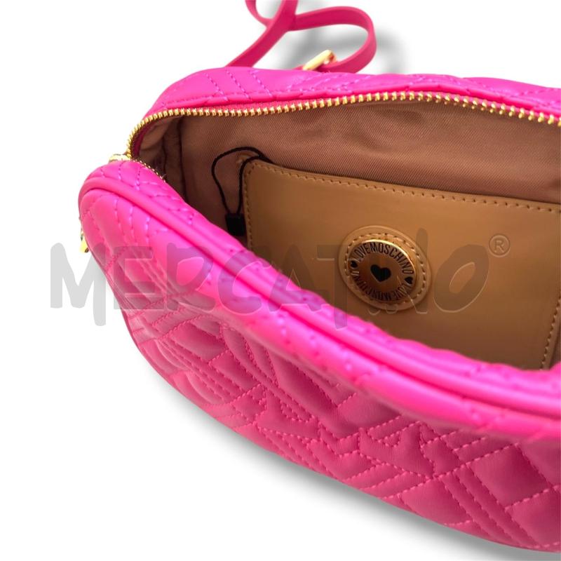 POCHETTE LOVE MOSCHINO FUCSIA TRAPUNTATO  | Mercatino dell'Usato Rivoli 5