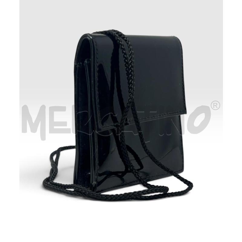 POCHETTE TRACOLLA YVES SAINT LAURENT NERO VERNICE 11X12  | Mercatino dell'Usato Rivoli 1