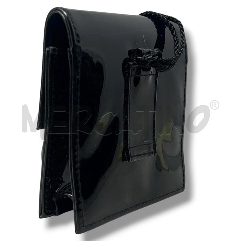 POCHETTE TRACOLLA YVES SAINT LAURENT NERO VERNICE 11X12  | Mercatino dell'Usato Rivoli 2