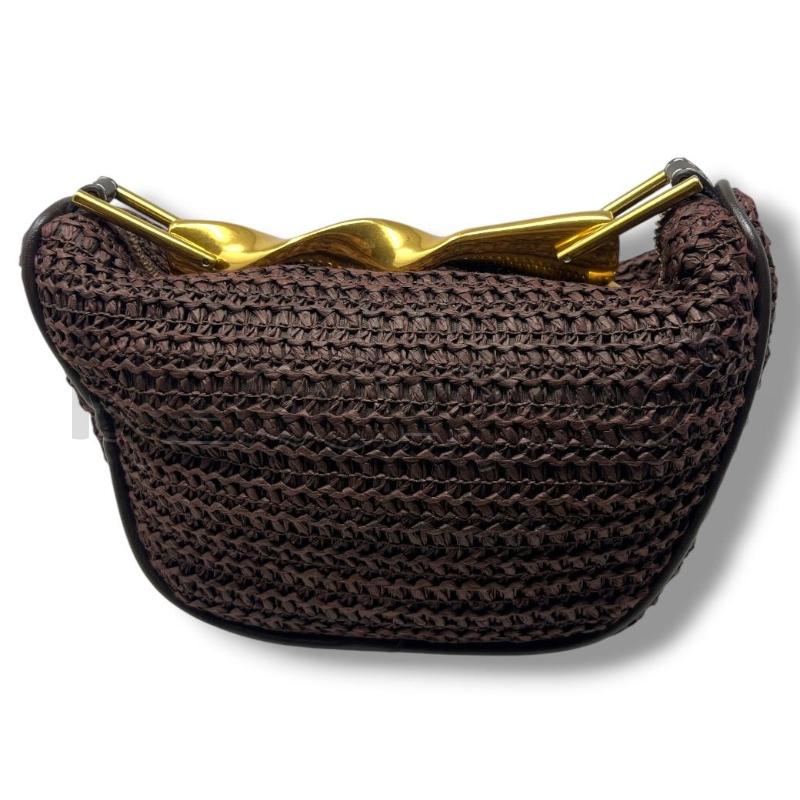POCHETTE ZARA MARR PAGLIA MANICO SPIRALE DORATA | Mercatino dell'Usato Rivoli 1