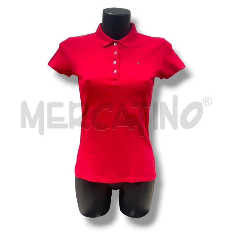 POLO DONNA TOMMY HILFIGER ROSSA | Mercatino dell'Usato Rivoli 1