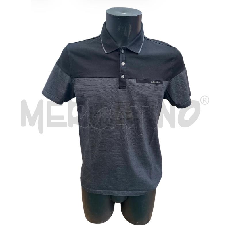 POLO UOMO CALVIN KLEIN NERA GRIGIA MELANGE  | Mercatino dell'Usato Rivoli 1