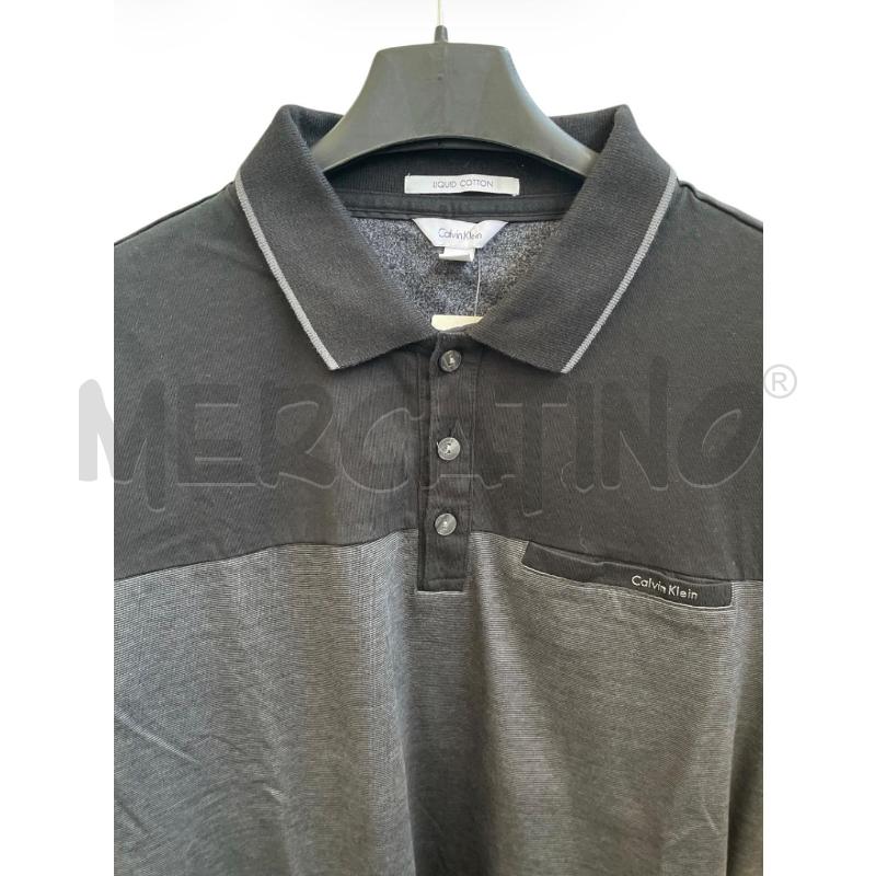 POLO UOMO CALVIN KLEIN NERA GRIGIA MELANGE  | Mercatino dell'Usato Rivoli 3