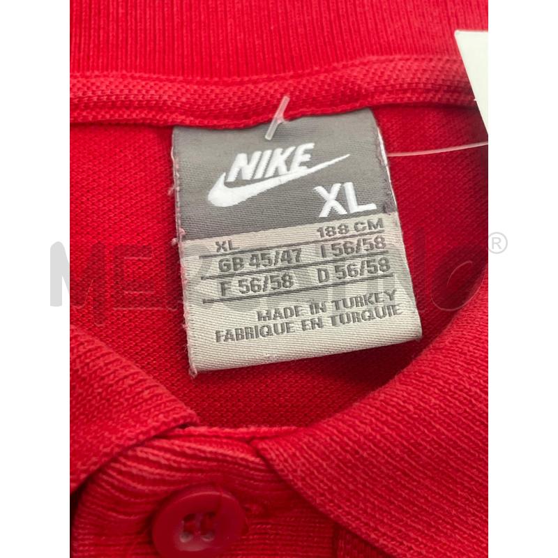 POLO UOMO NIKE ROSSA LOGO BIANCO  | Mercatino dell'Usato Rivoli 3