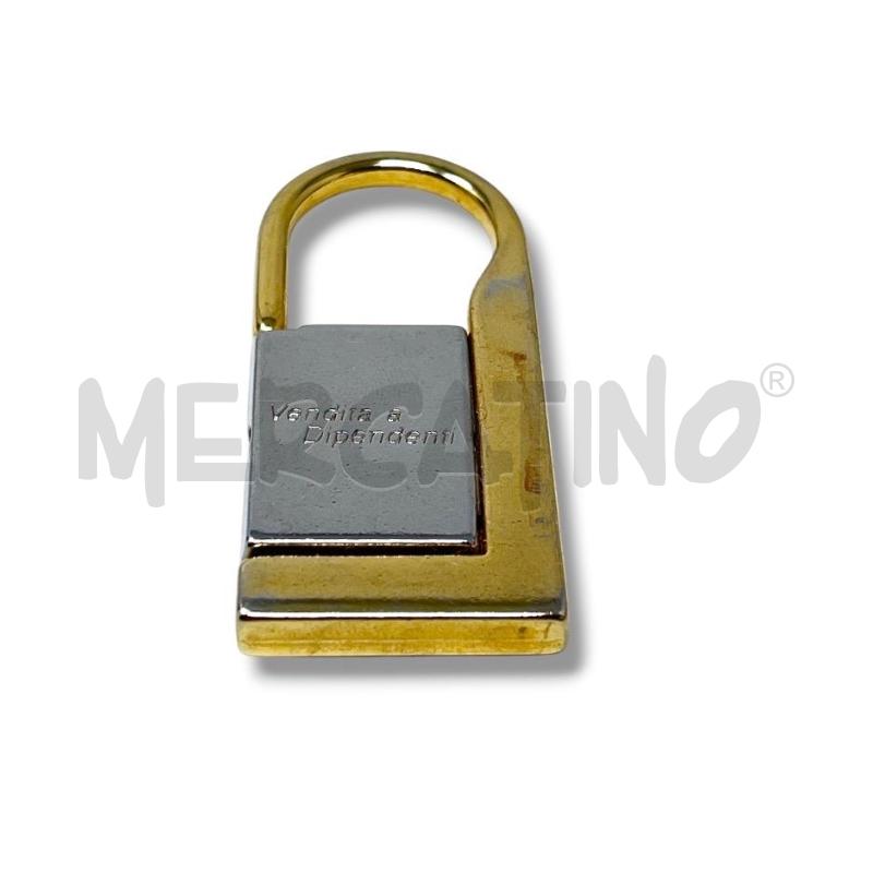 PORTA CHIAVI FIAT VINTAGE METALLO DORATO E ARGENTATO CON LOGO SMALTATO | Mercatino dell'Usato Rivoli 2