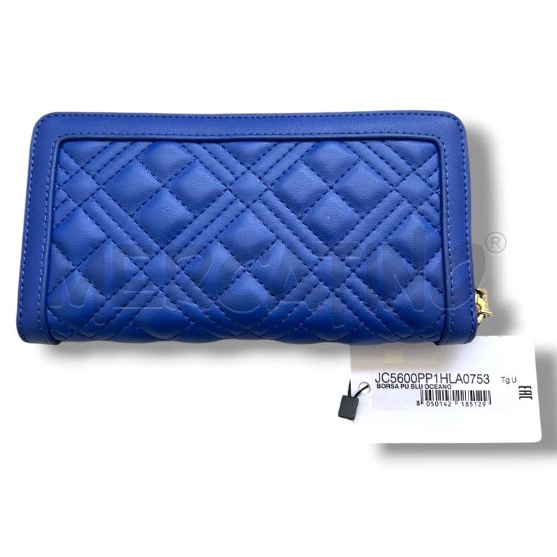 PORTA FOGLIO LOVE MOSCHINO BLU ELETTRICO TRAPUNTATO | Mercatino dell'Usato Rivoli 2