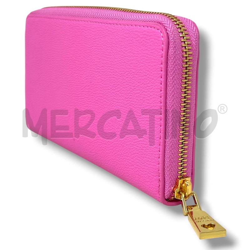 PORTA FOGLIO LOVE MOSCHINO ROSA LOGO METALLICO DORATO | Mercatino dell'Usato Rivoli 2