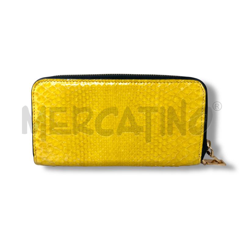PORTA FOGLIO PELLE RETTILE GIALLO LUCIDO  | Mercatino dell'Usato Rivoli 1