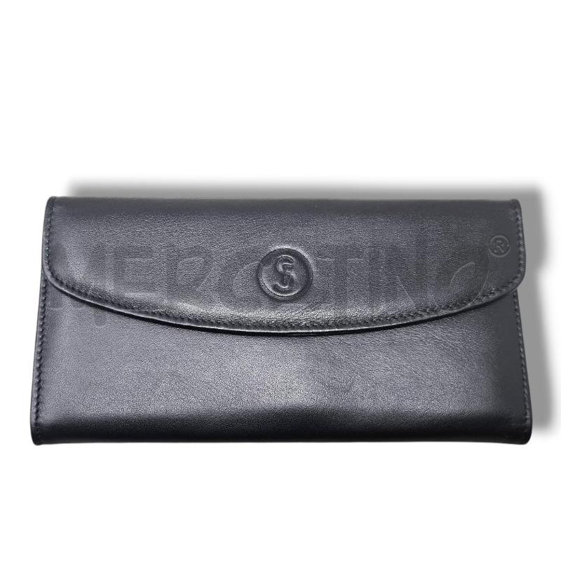 PORTA FOGLIO SORELLE FONTANA NERO PELLE | Mercatino dell'Usato Rivoli 2