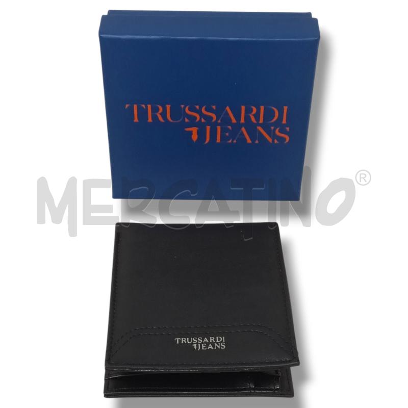 PORTA FOGLIO UOMO TRUSSARDI JEANS NERO  | Mercatino dell'Usato Rivoli 3