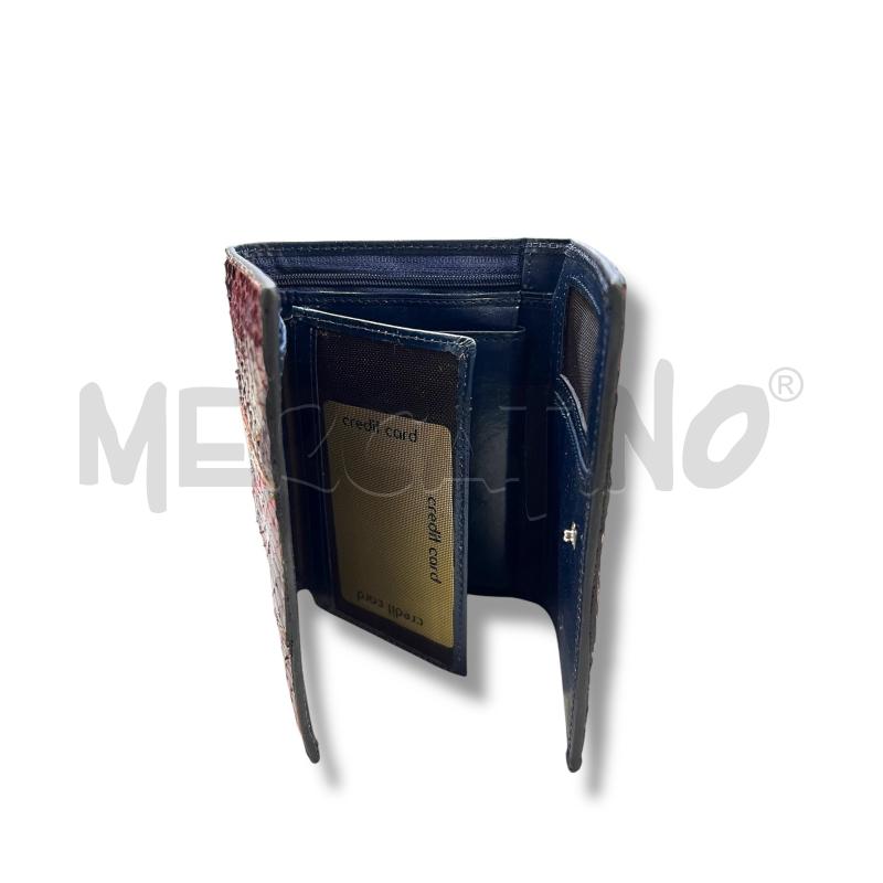 PORTA FOGLIO VERA PELLE RETTILE VIOLA | Mercatino dell'Usato Rivoli 4