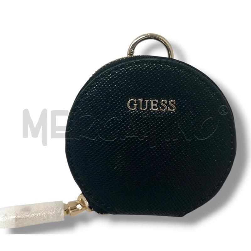 PORTA MONETE GUESS NERO FORMA ROTONDA SIMILPELLE | Mercatino dell'Usato Rivoli 1