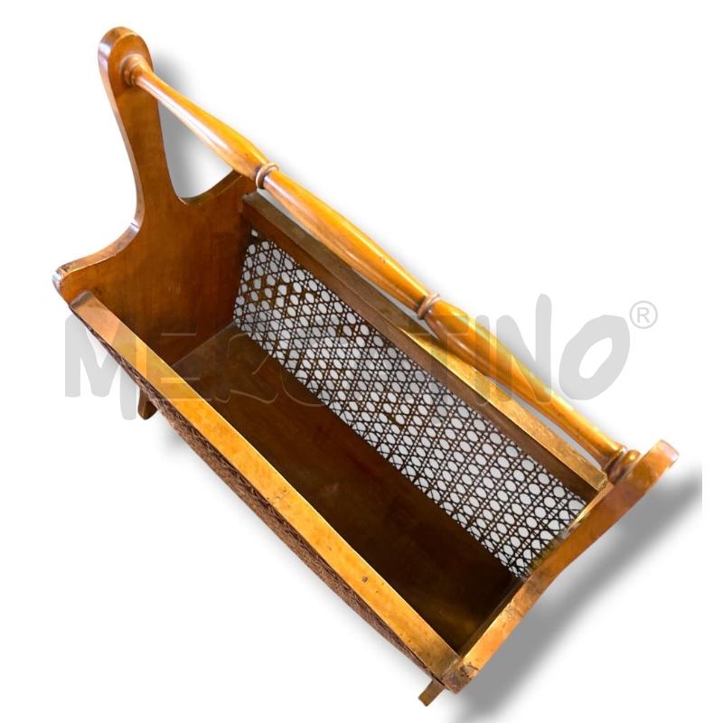 PORTA RIVISTE LEGNO INTRECCIO 43X43 H X 20.5 | Mercatino dell'Usato Rivoli 3