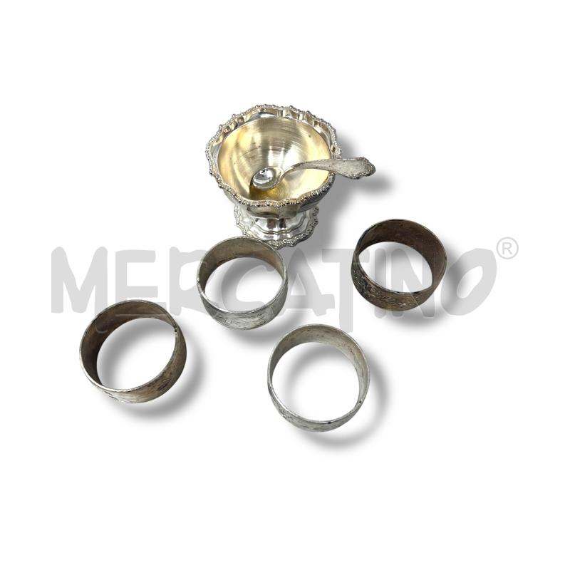 PORTA TOVAGLIOLI 4 PZ.+ ZUCCHERIERA SILVERPLATED SHERATON | Mercatino dell'Usato Rivoli 2