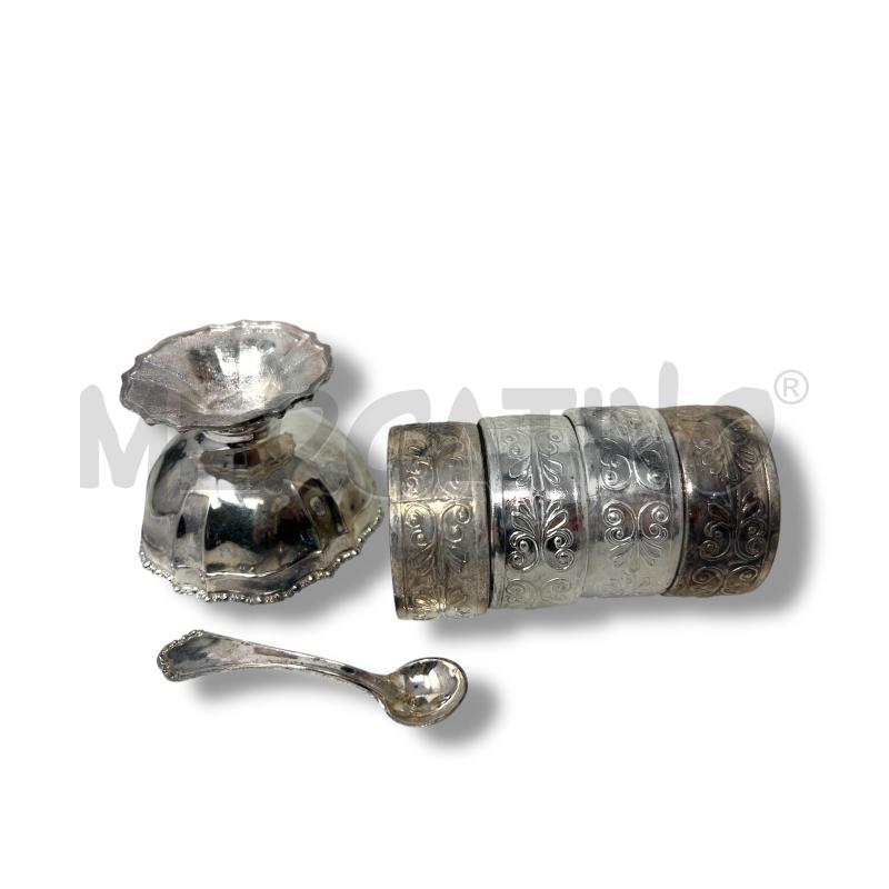 PORTA TOVAGLIOLI 4 PZ.+ ZUCCHERIERA SILVERPLATED SHERATON | Mercatino dell'Usato Rivoli 3