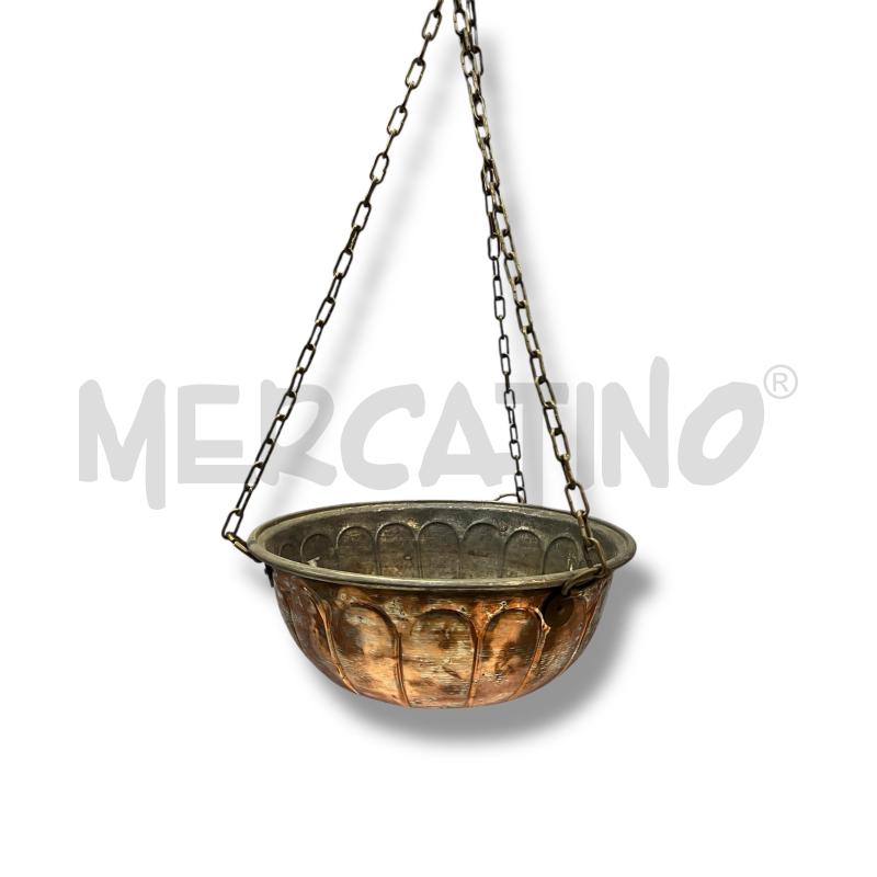PORTA VASO RAME CON CATENA DIAM. 30CM | Mercatino dell'Usato Rivoli 1