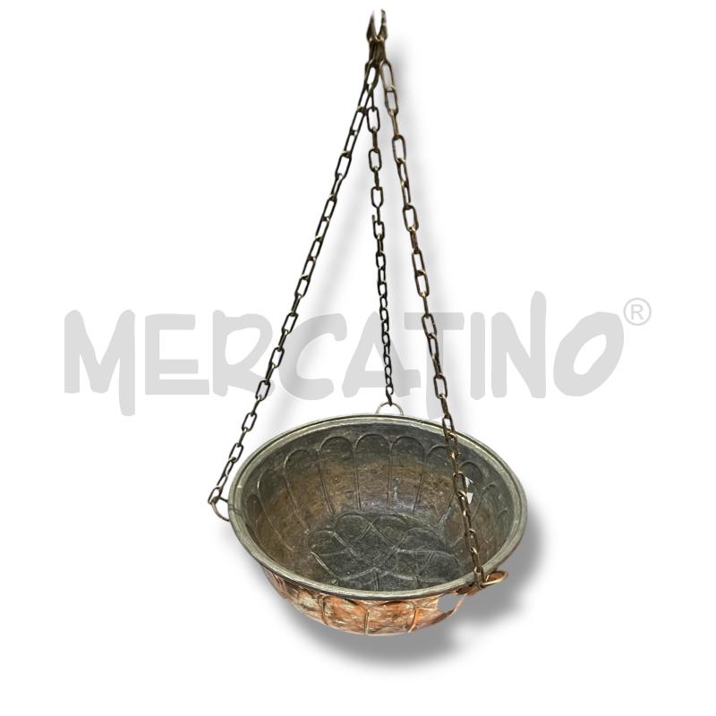 PORTA VASO RAME CON CATENA DIAM. 30CM | Mercatino dell'Usato Rivoli 2