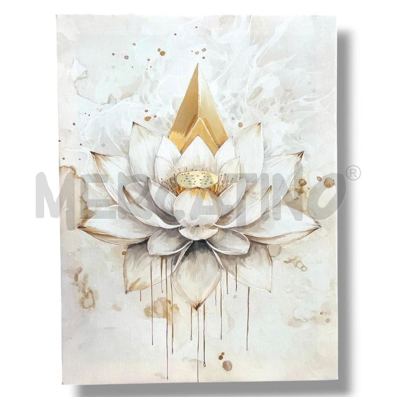 QUADRETTO CANVAS 30X40 FIORE DI LOTO | Mercatino dell'Usato Rivoli 1