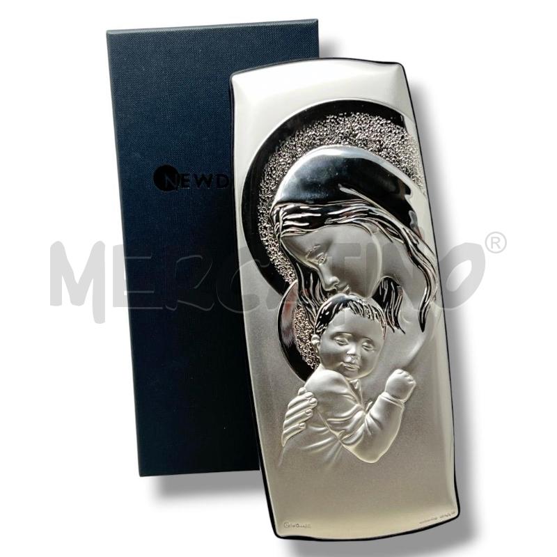QUADRETTO LAMINA ARG 26X11 MADONNA CON BAMBINO | Mercatino dell'Usato Rivoli 1
