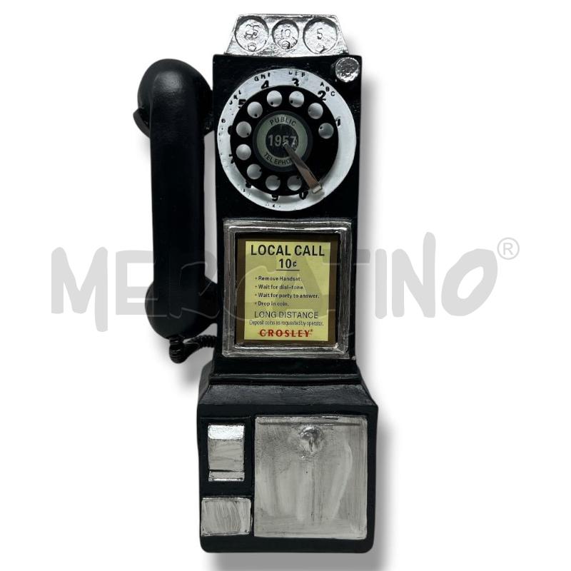 QUADRETTO PUBLIC TELEPHONE LEGNO NERO | Mercatino dell'Usato Rivoli 1