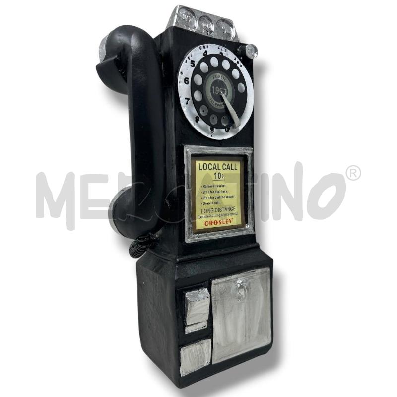 QUADRETTO PUBLIC TELEPHONE LEGNO NERO | Mercatino dell'Usato Rivoli 3