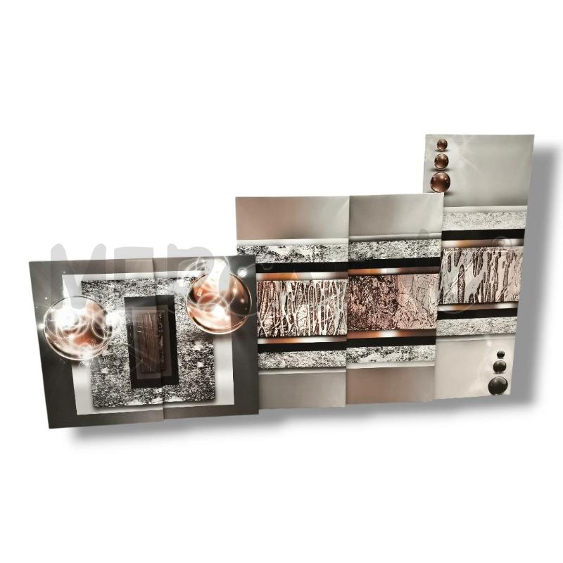 QUADRO 5 PZ. CANVAS ASTRATTO GRIGIO MARR | Mercatino dell'Usato Rivoli 1