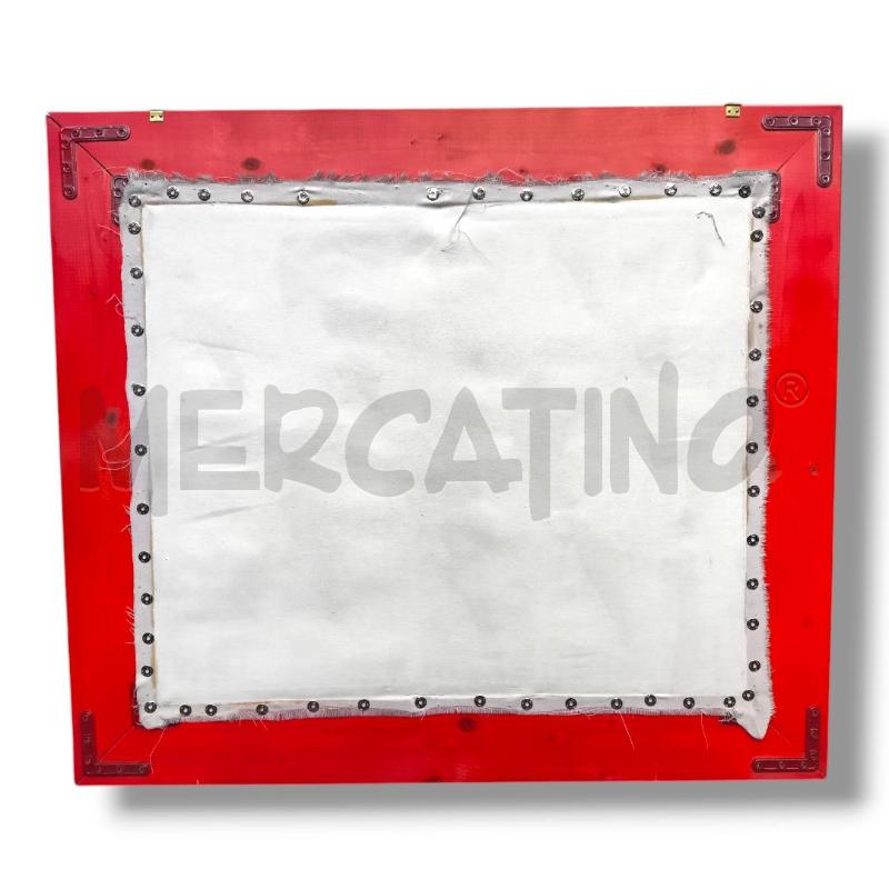 QUADRO 77.5X68.5 CORNICE ROSSA BALLO ETNICO | Mercatino dell'Usato Rivoli 2