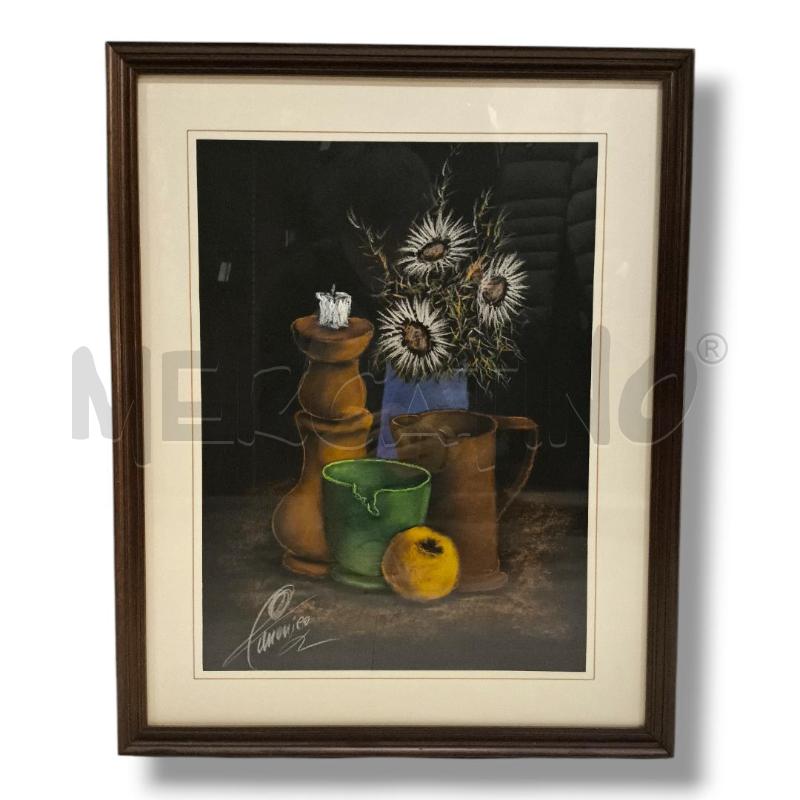 QUADRO BROCCHE  E FIORI CM 55X45 | Mercatino dell'Usato Rivoli 1