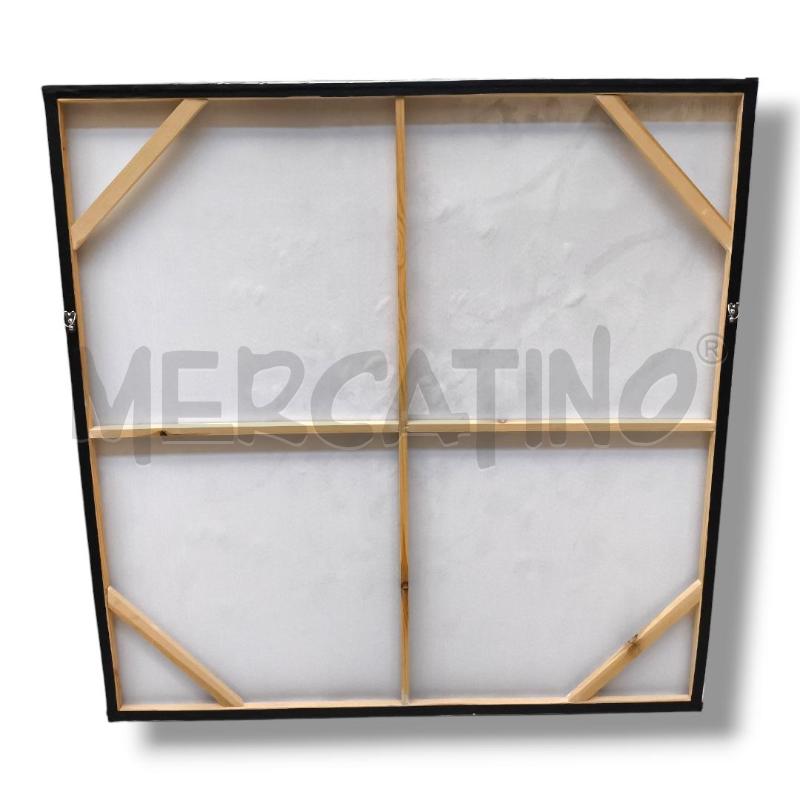QUADRO CANVAS 100X100 FIORI BIANCHI DORATI  | Mercatino dell'Usato Rivoli 3