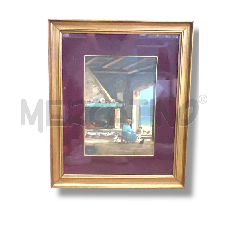 QUADRO DIPINTO MARIO FATTORI BIMBI INCASCINA | Mercatino dell'Usato Rivoli 1