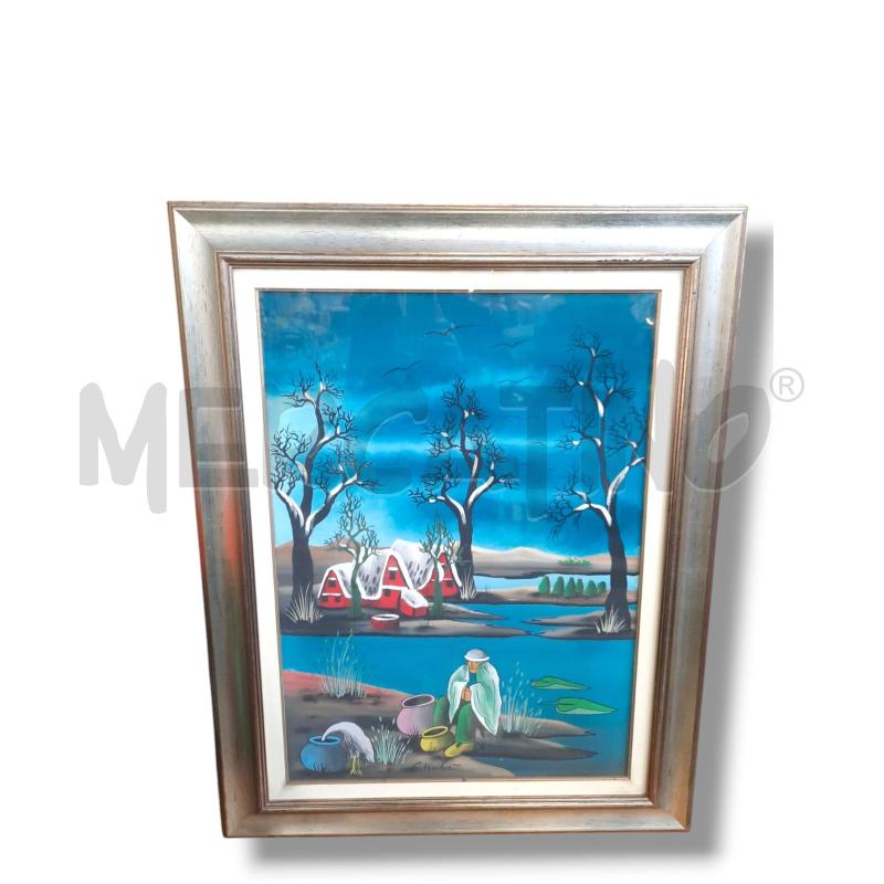 QUADRO G.KUBIC NAIF CAPANNE CIELO PETROLIO | Mercatino dell'Usato Rivoli 1