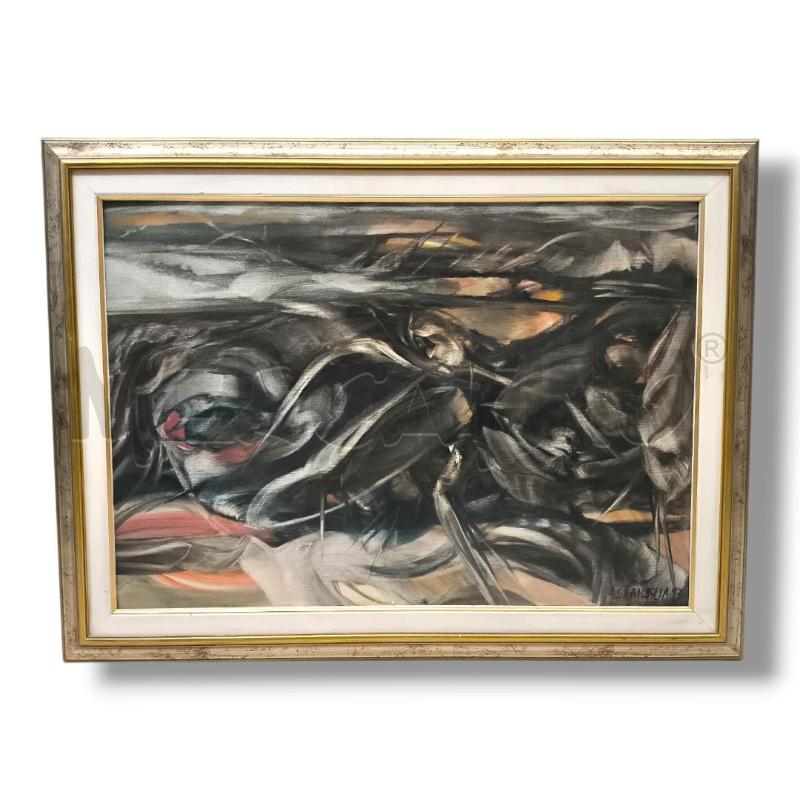 QUADRO GRAMAGLIA 93 SURREALISMO OLIO SU MASONITE  | Mercatino dell'Usato Rivoli 1