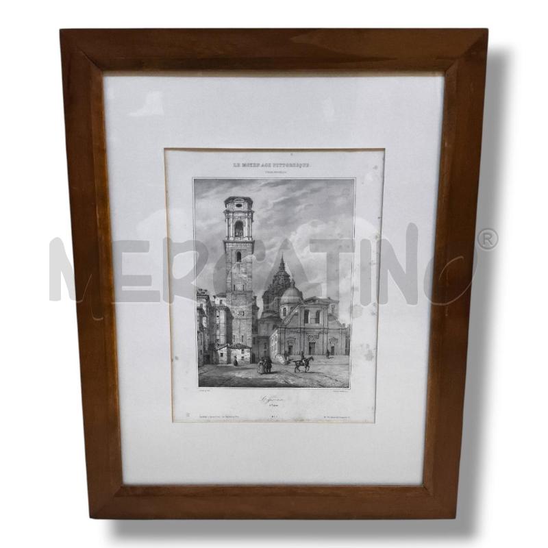 QUADRO LITOGRAFIA CHAPUY S.GIOVANNI À TURIN 43X54  | Mercatino dell'Usato Rivoli 1