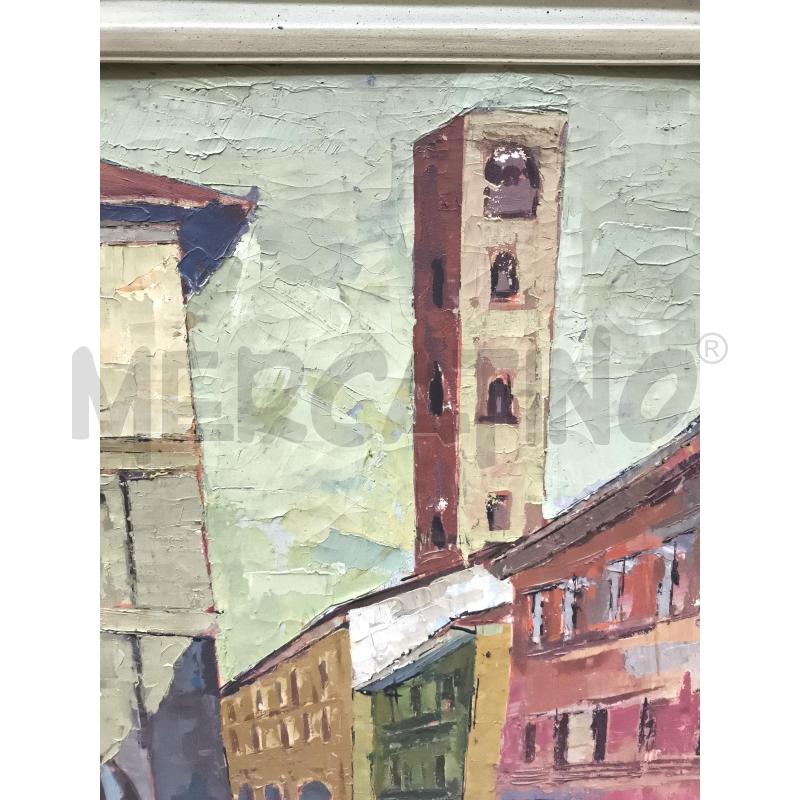 QUADRO LUIGI BALOCCO VIA PO FOSSANO OLIO SU TELA | Mercatino dell'Usato Rivoli 2